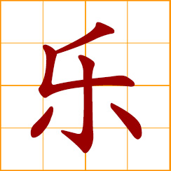 simplified Chinese symbol: happiness, fun, happy