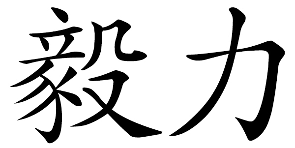 Chinese word 毅力 perseverance