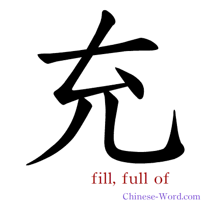 Chinese symbol calligraphy strokes animation for fill, full of