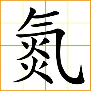 nitrogen, the chemical element of atomic number 7