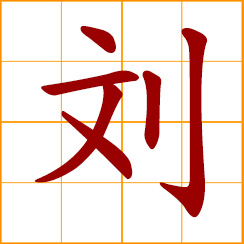 simplified Chinese symbol: Liu, Lau, Lieu, Chinese surname