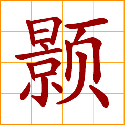 simplified Chinese symbol: bright, luminous; hoary, white; very great, very large