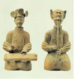 wooden or earthen figures